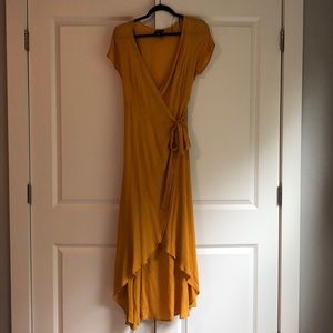 Mustard Yellow Wrap dress